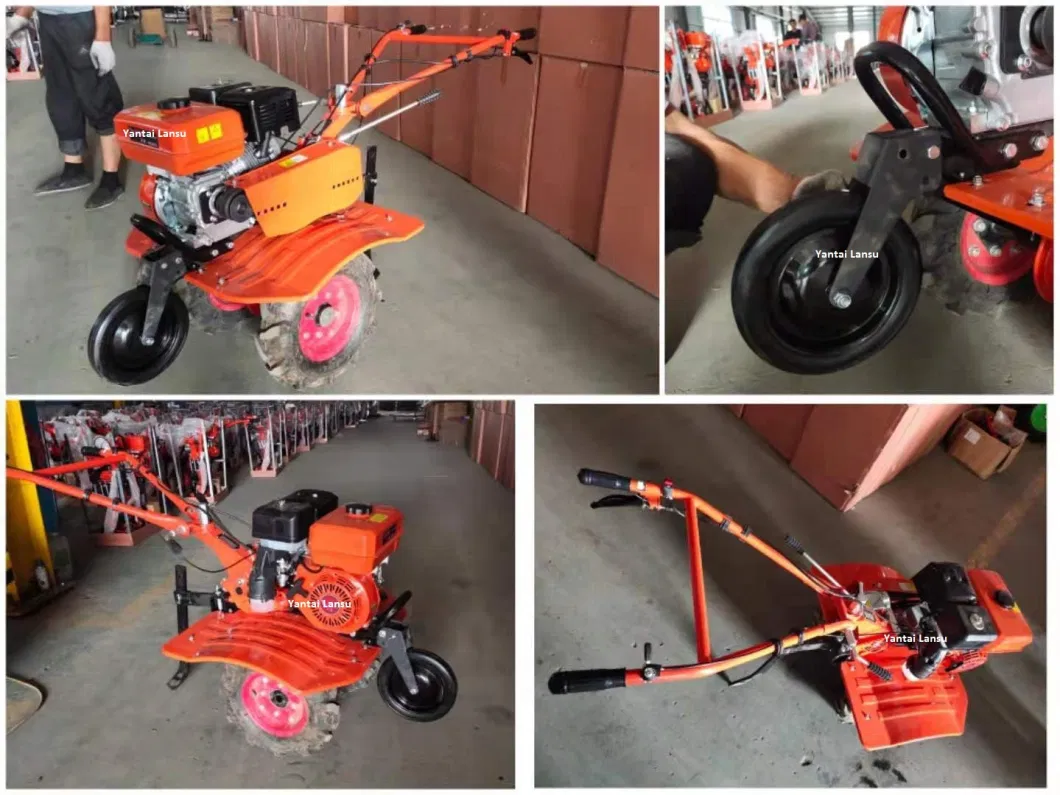 Crawler-Type Micro Tiller Paddy Field Small Four-Wheel Drive Greenhouse Field Woodland Ditching Sowing Agricultural Rotary Tiller