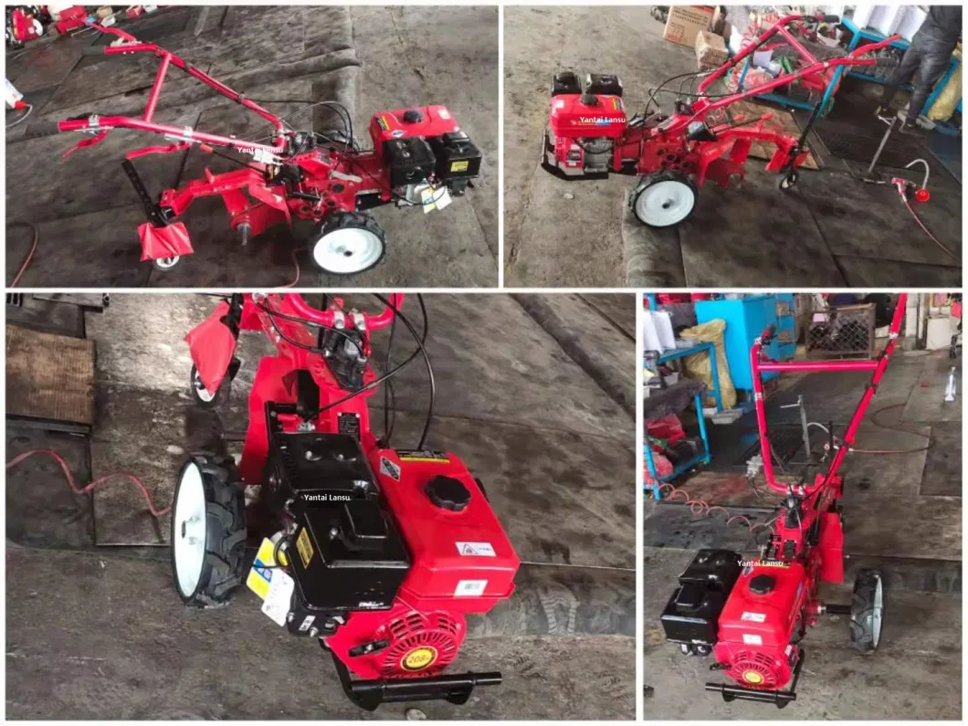 Crawler-Type Micro Tiller Paddy Field Small Four-Wheel Drive Greenhouse Field Woodland Ditching Sowing Agricultural Rotary Tiller