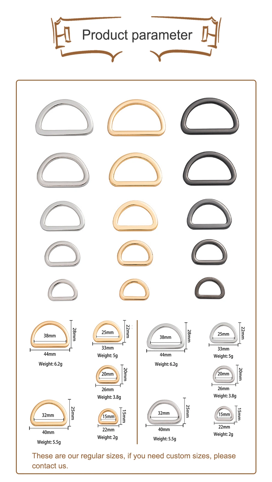 Hot Sale OEM Stainless Steel Welding D Oblong Rings