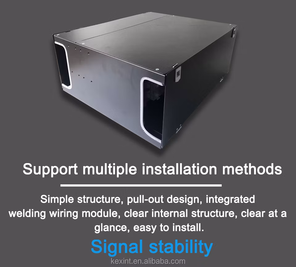 Kexint FTTH Rack Mount Full Load ODF Fiber Optic Distribution Frame with 144 Ports Sc/Upc Patch Cord Pigtail and Adaptor