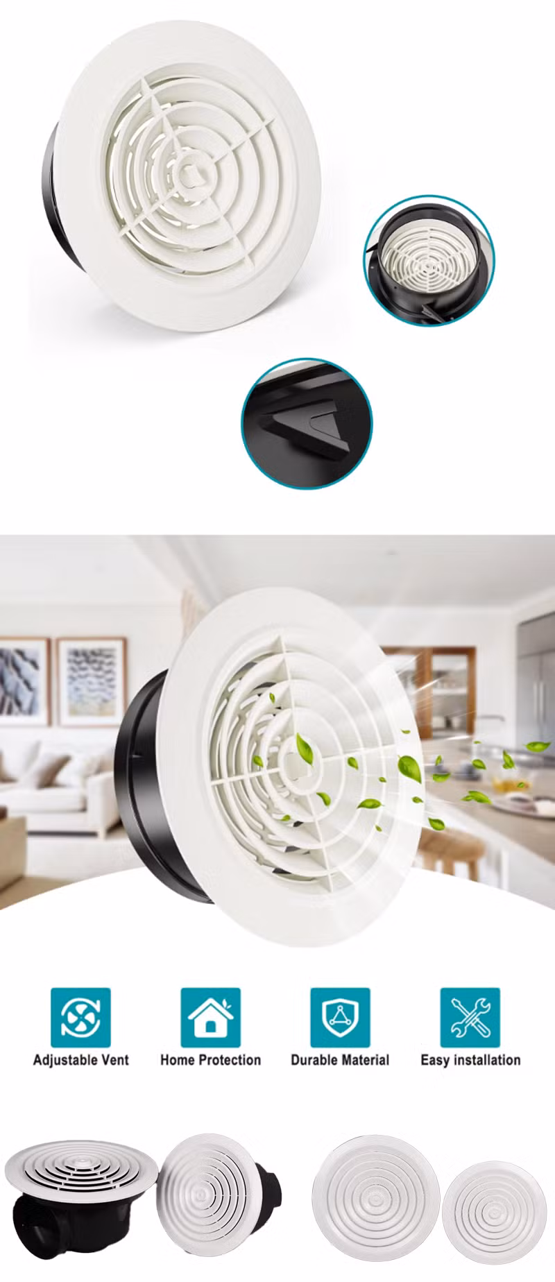 Greenhouse Roof Type Ventilation Silent Wall Mounted