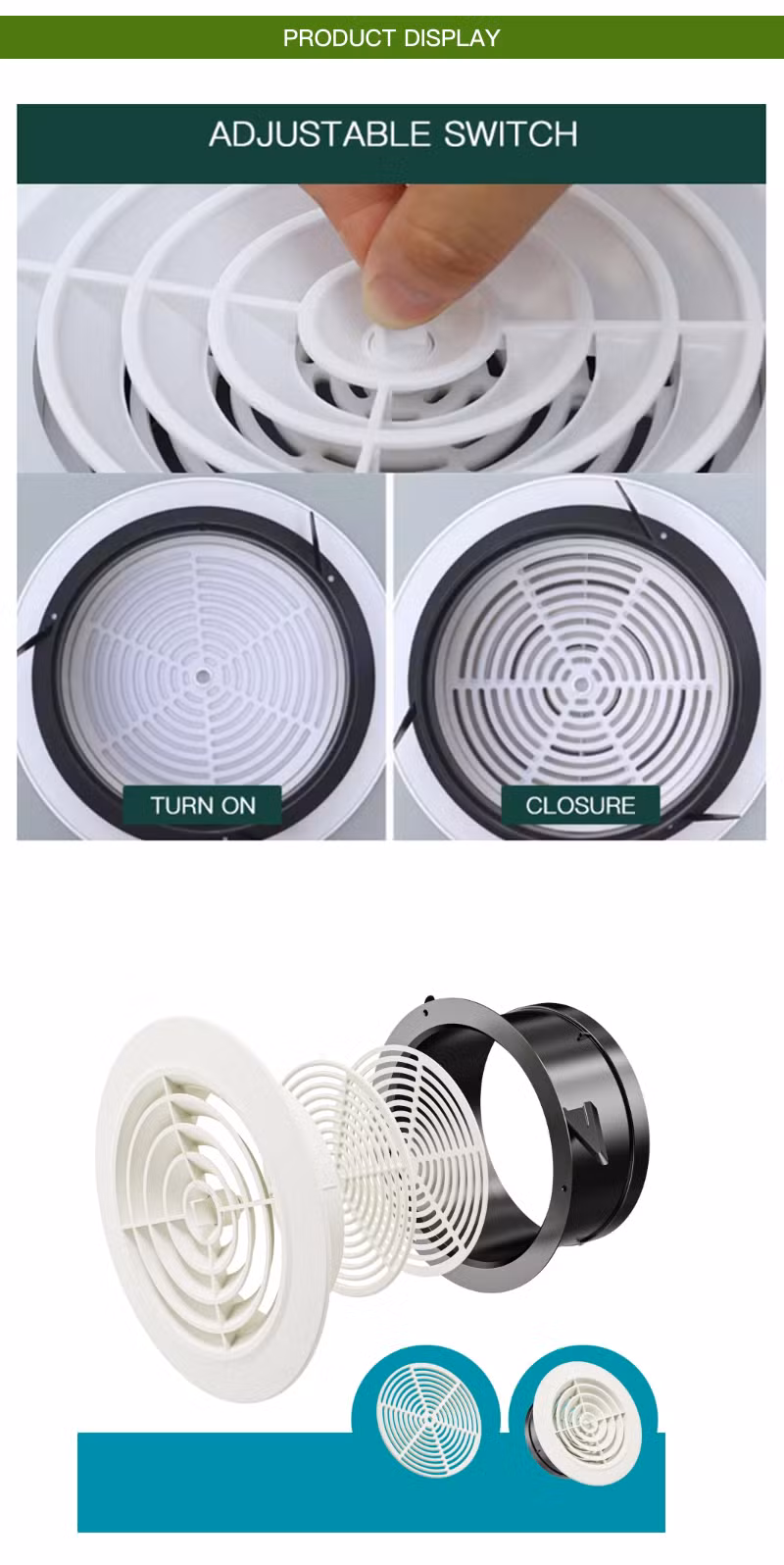 Greenhouse Roof Type Ventilation Silent Wall Mounted