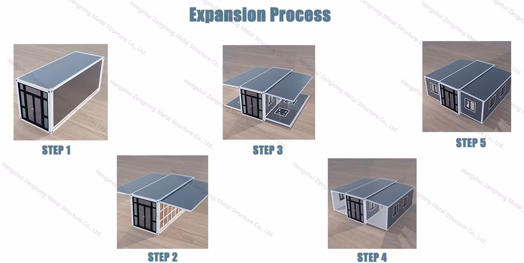 37m2 Expandable Container House Container Mobile House Color Steel Plate House Glass House Greenhouse Steel Structure Villa Customization