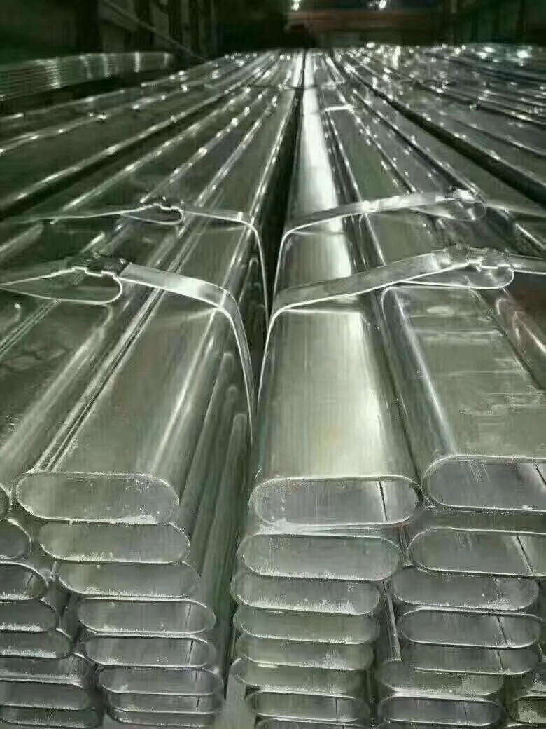 Wang Ran Agricultural Manufacturers Direct Hot DIP Galvanized Round Tube Elliptic Tube Plastic Elliptic Pipe