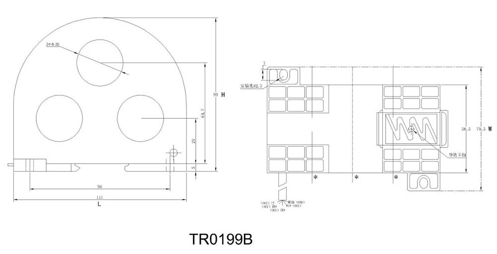 Three Phase Current Transformer Sensors for Protection of 360V 660V AC Industrial Control Motors