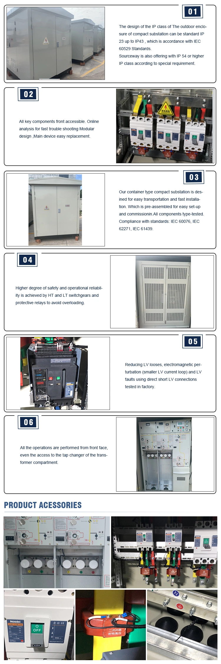 33 Year Brand Outdoor Prefabricated Combination Substation Hv/Mv Compact Transformer Substation