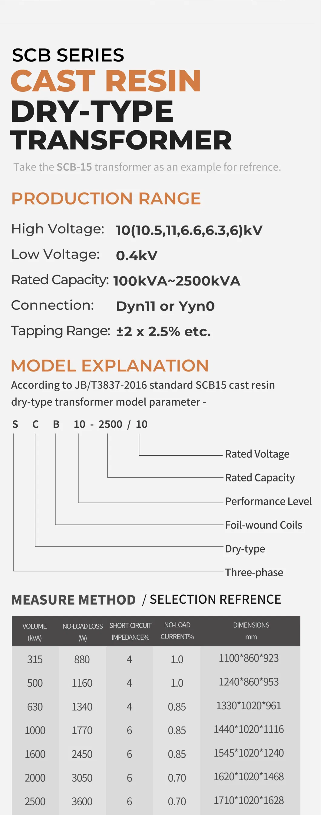 Ceeg 2000kVA Wholesale 11kv 415V Transformer Dry Type Electrical Transformer