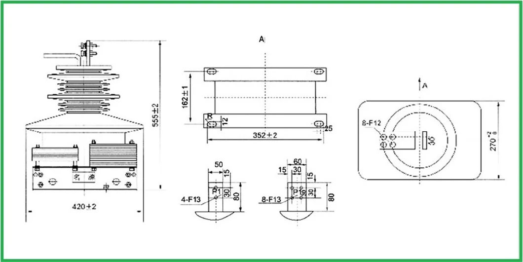 Lcz-35 50-1500A Indoor High Voltage Dry Current Instrument Transformer