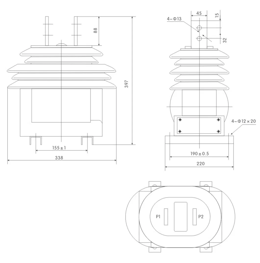 Dry-Type Outdoor Busbar 22kv Current Transformer