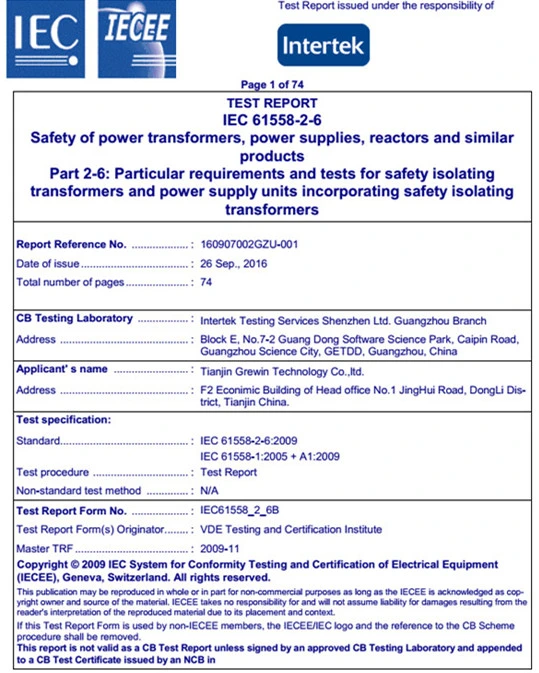 Single Phase Toroidal Transformer for Welding Machine