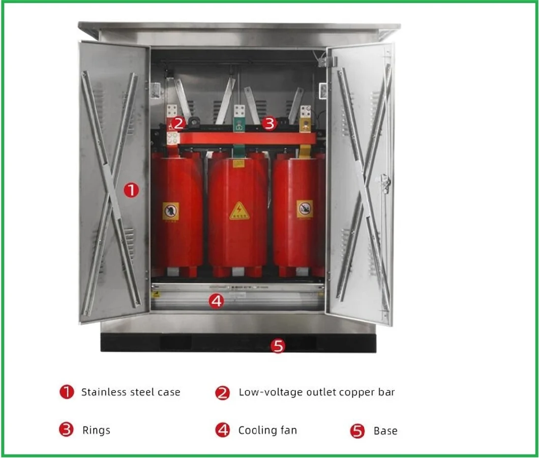 Ksg 6-10kv 50-1600kVA 400-1200V Common Type Mine Dry-Type Transformer Hermetic Transformer