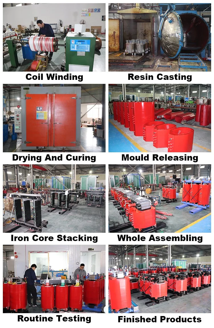 Customization 800 kVA 6.6kv / 400V 3 Phase Epoxy Resin Casting Insulated Dry Type Transformer