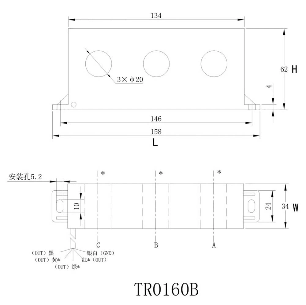 Three Phase Current Transformer Sensors for Protection of 360V 660V AC Industrial Control Motors