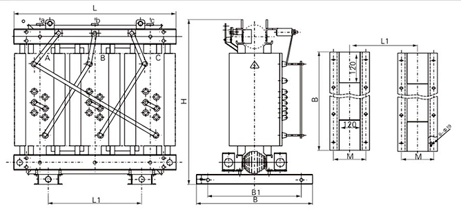 35/0, 4/2500 kVA 3 Phase Dry Transformer 11kv-415V-1.6 Mva Dry-Type-Transformer