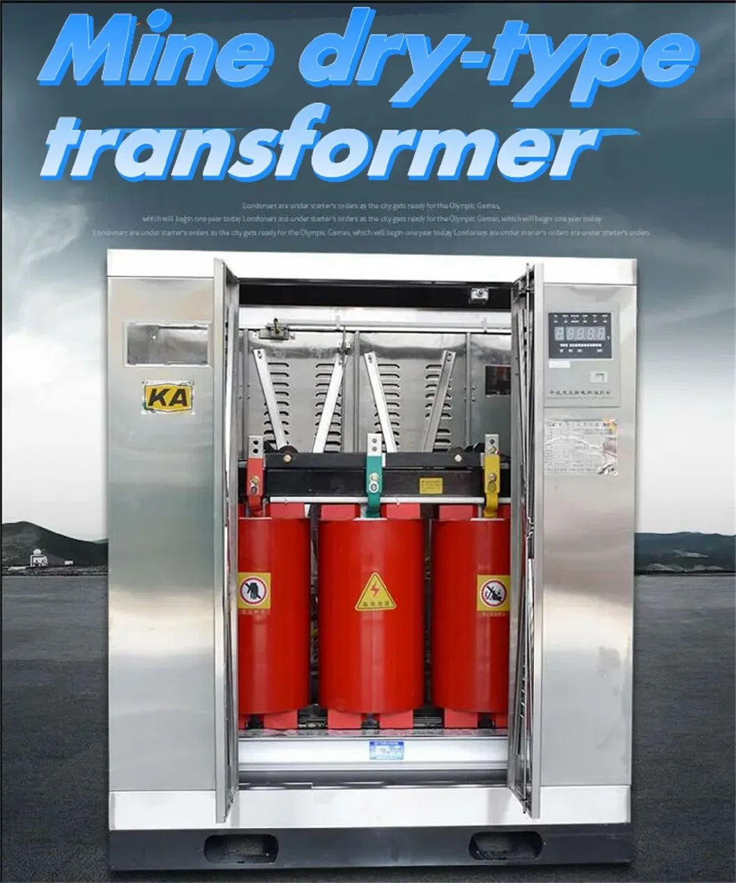 Ksg 6-10kv 50-1600kVA 400-1200V Common Type Mine Dry-Type Transformer Hermetic Transformer