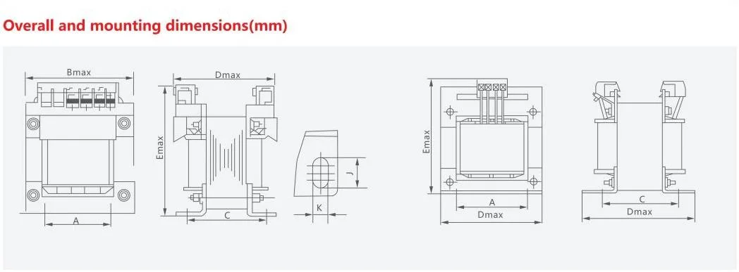 Bk Single Phase Electrical 25va-20kVA Electrical Pure Copper Coil Control Voltage Transformer