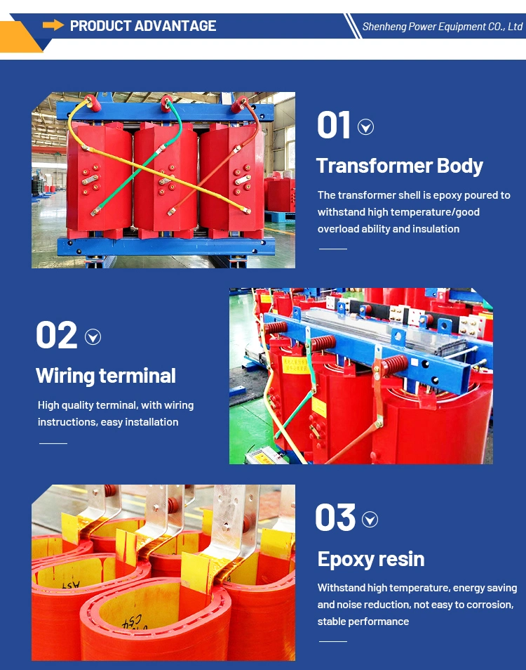 11/0.4 Kv Dry Transformer 1600 kVA Dry Type Cast Resin Transformer