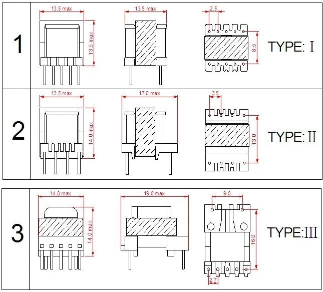 Ee13 Ee16 Lighting Step up Down PCB Circuit Transformer