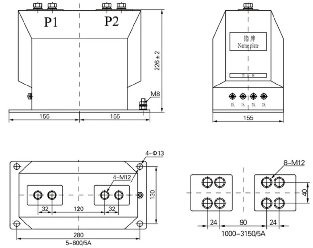 Lzzbj9-10 3/6/10kv 200-2000A High-Quality Hv Current Transformers for Indoor Switchgear