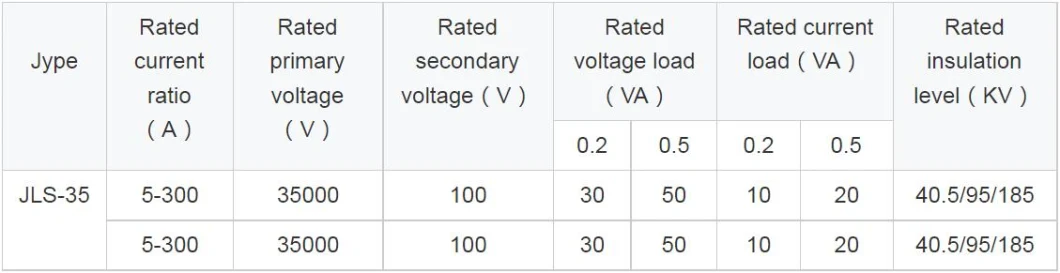 Jls-35kv/100V 5-300A 30/50va 10/20va Outdoor Oil-Immersed Combined Instrument Transformer High Voltage Power Metering Box