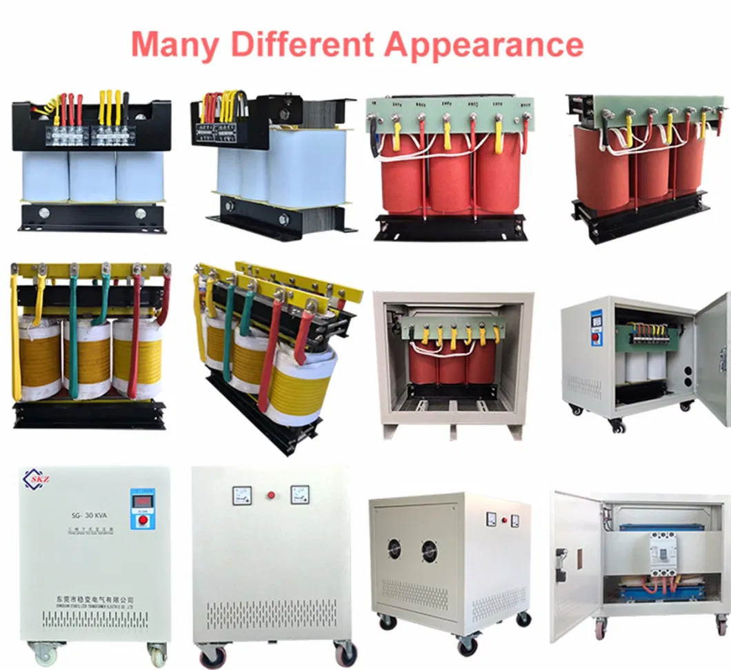 China Manufacturer Electrical Instrument Two Windings Dry Type 220V to 440V Three Phase Step up Transformer