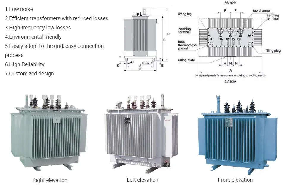 630 kVA 1000 kVA Transformer Power Transformer Dry Transformer