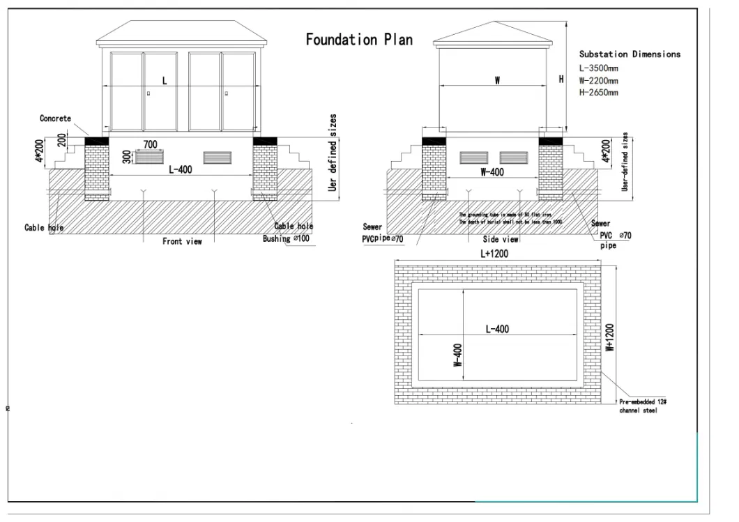 10kv 12kv 800kVA 630kVA Euro Landscape Housing Type Pre Install Box Substastion