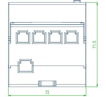 Base Station AC Power Distribution Monitoring - Multi-Circuit Rail Type Meter Dtsd1352-4s