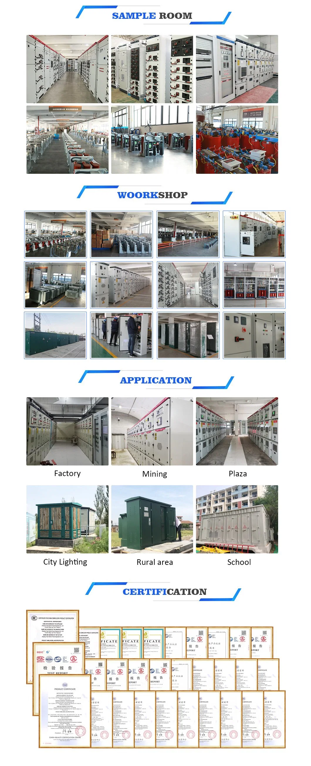 Scb10/11 Insulation Dry Type Transformer 0.4kv/10kv/35kv