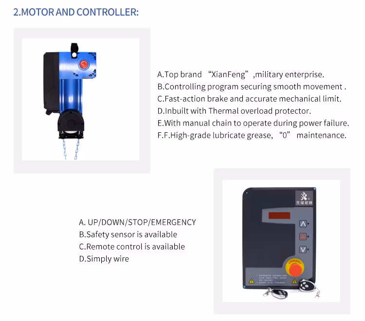 Industrial Automatic or Manual Vertical Lift Sectional Overhead Doors