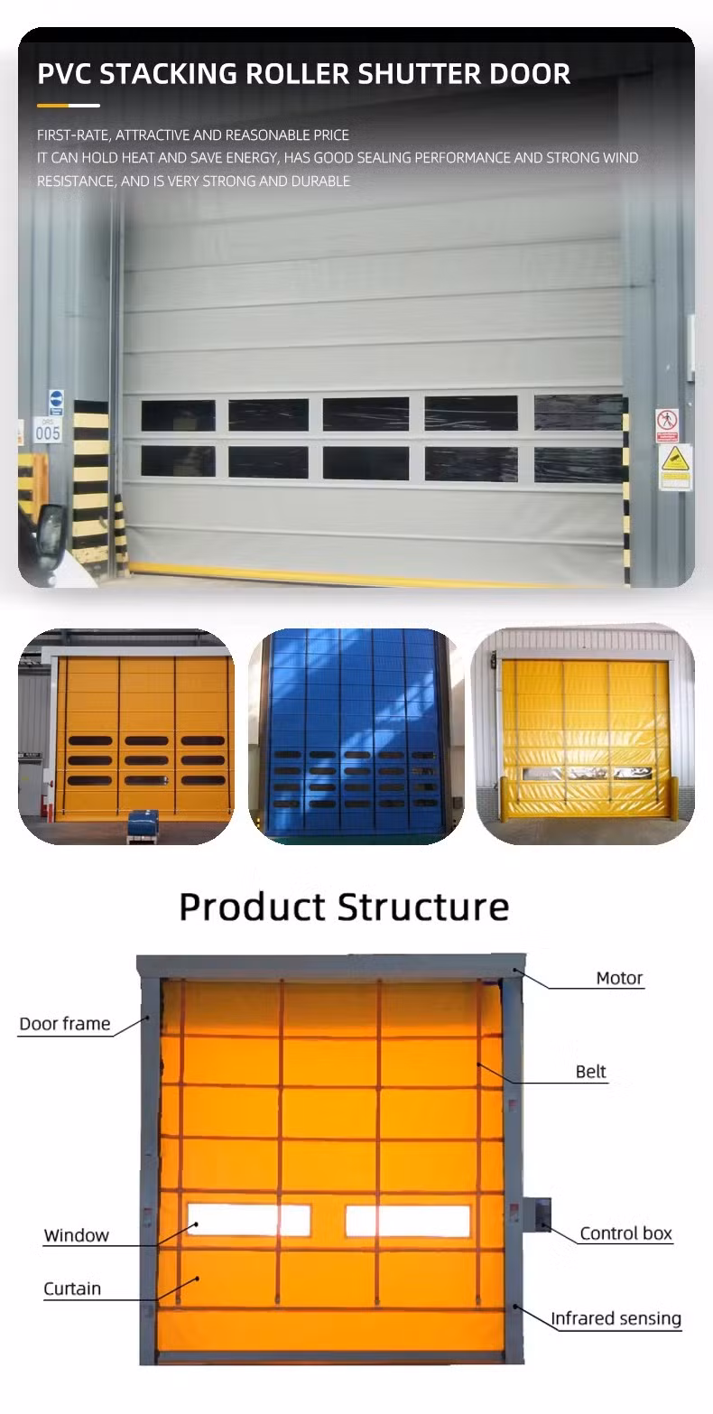 High Speed PVC Roller Shutter Industrial Supermarket Building Thermal Insulation Foldable Opening Method Factory-Price Composite
