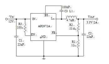 Step-Down 2A Synchronous Converter IC AP2972A Integrated Circuit