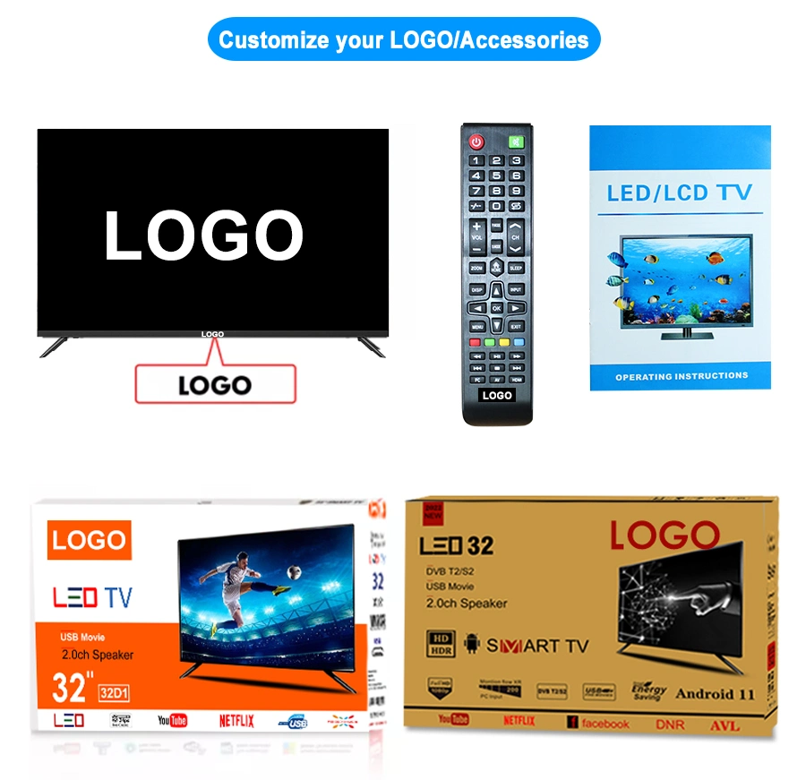 Certified Supplier LED Android Smart TV Wholesale Full HD LCD Office Hotel Brand New Cheap TV 32 55 65 Inch USB OEM WiFi