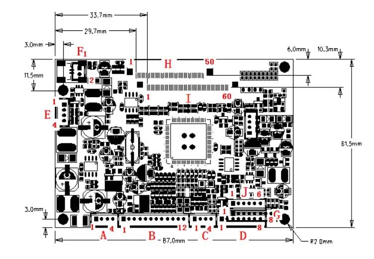 LCD Controller Board PCBA with 2 Channel NTSC/PAL CVBS Input