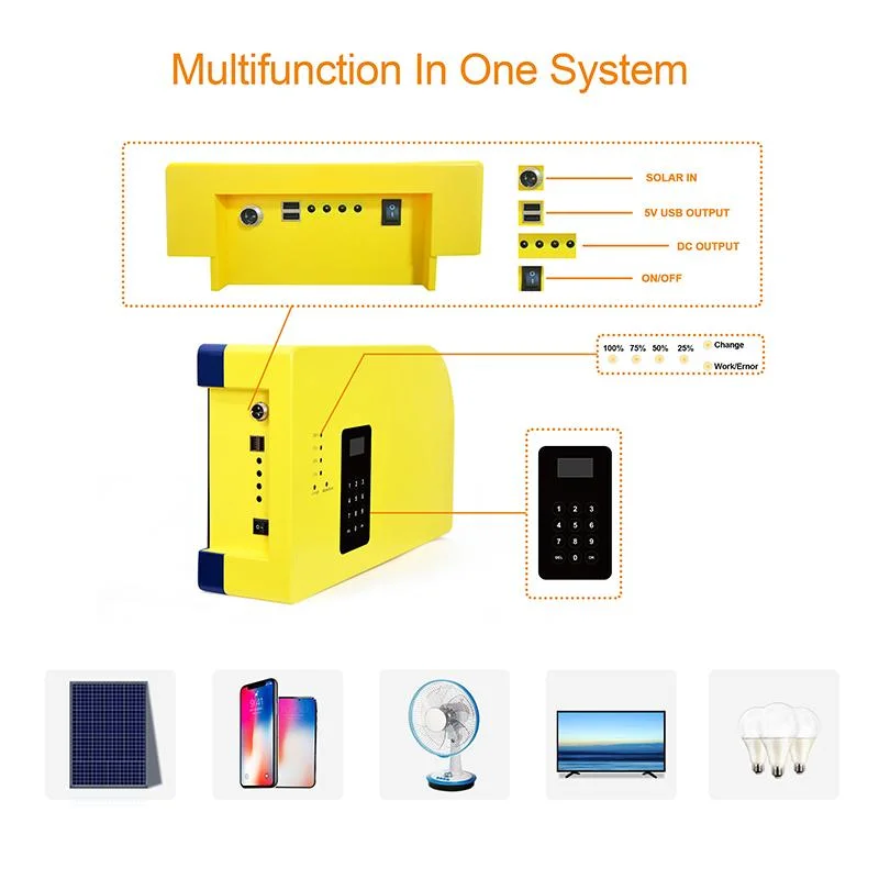 All-in-One Solar Power Energy System Kit for Computer/TV/Fan/Lighting