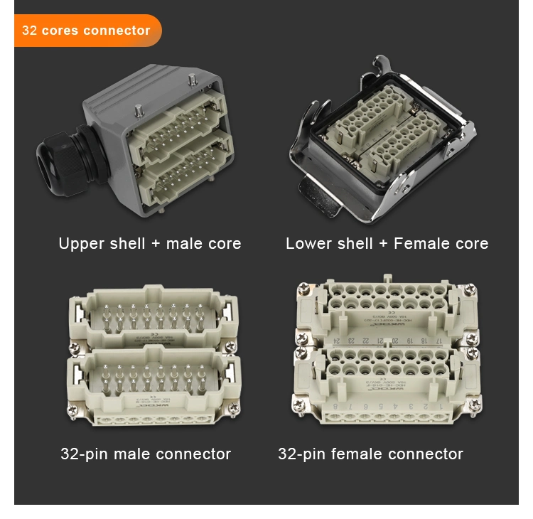 32 Pin Heavy Duty Connectors Without Shell