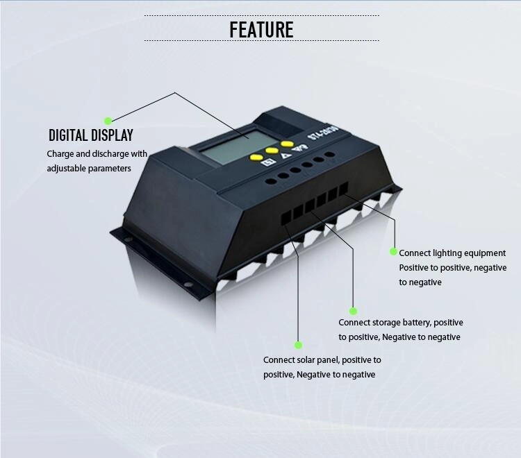 12V/24V 50A PWM Solar Controller for Solar Energy Power System