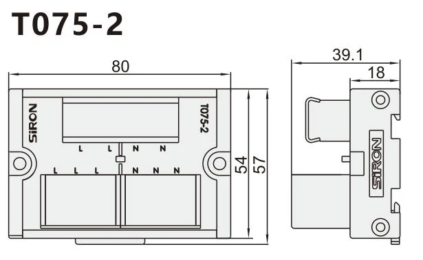 Siron Power Distribution Module Power Board T075-2 15A AC220V Class 2 AC Common Terminal Block