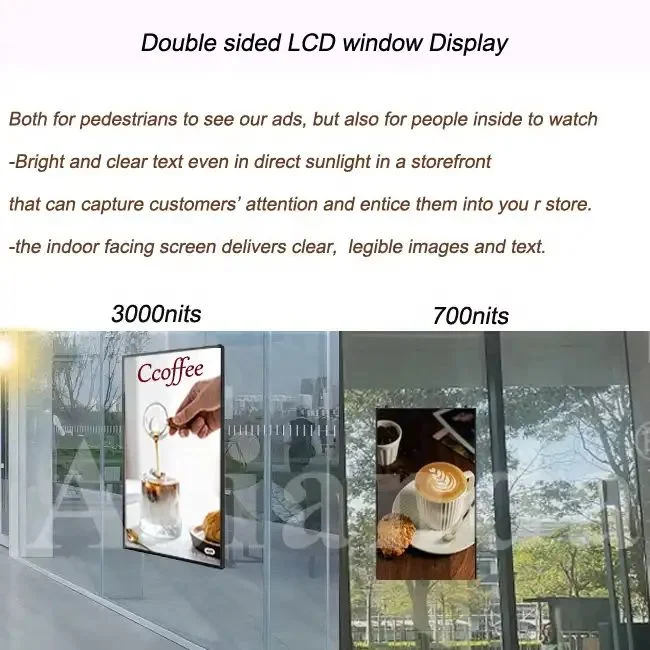 55 Inch Hanging Digital Window Display for Shops