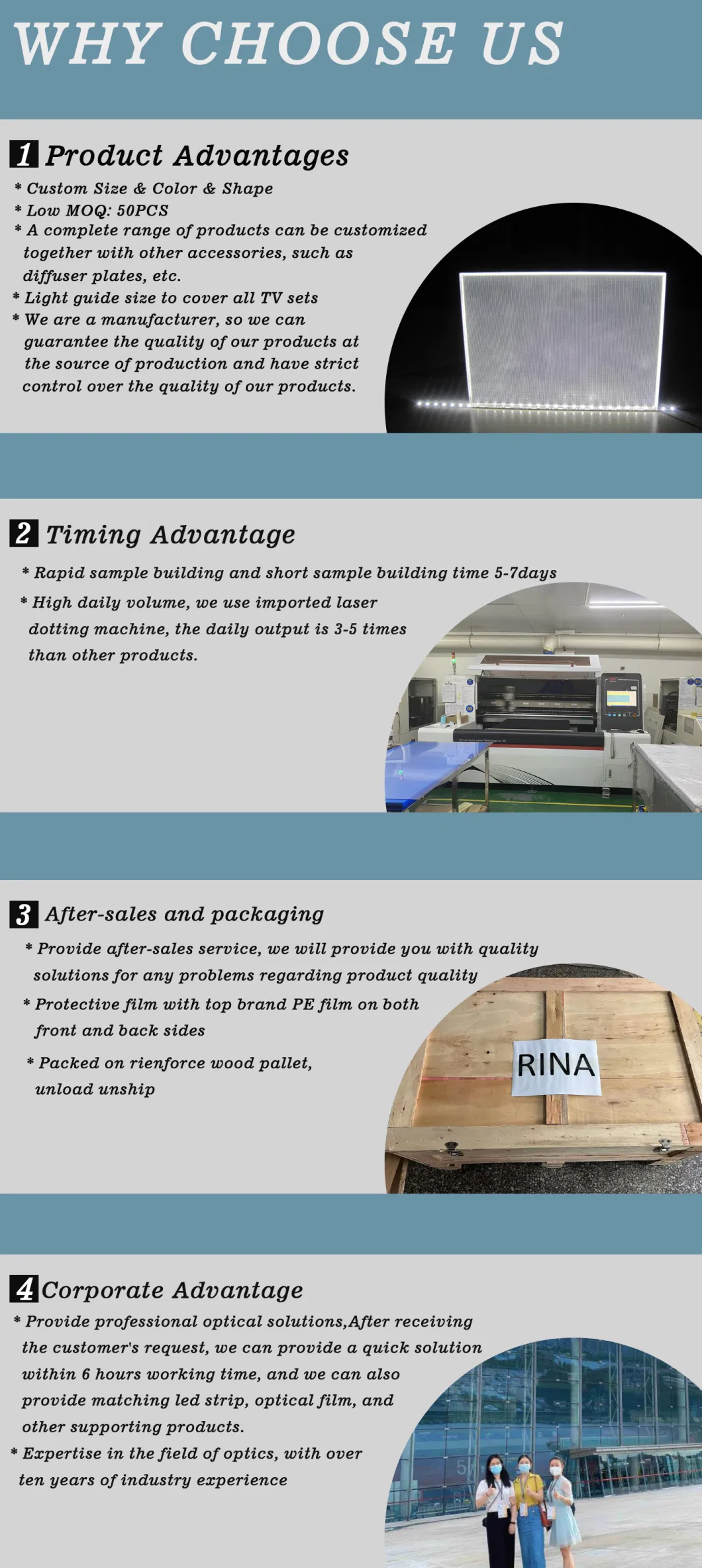 Edge Lit LGP Panel 3mm PMMA LGP Sheet for TV