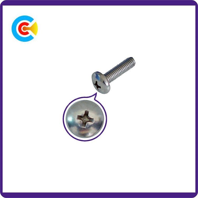 Carbon Steel M12/Galvanized/Custom Cross Pan Head Screw for Furniture/Fitness Equipment