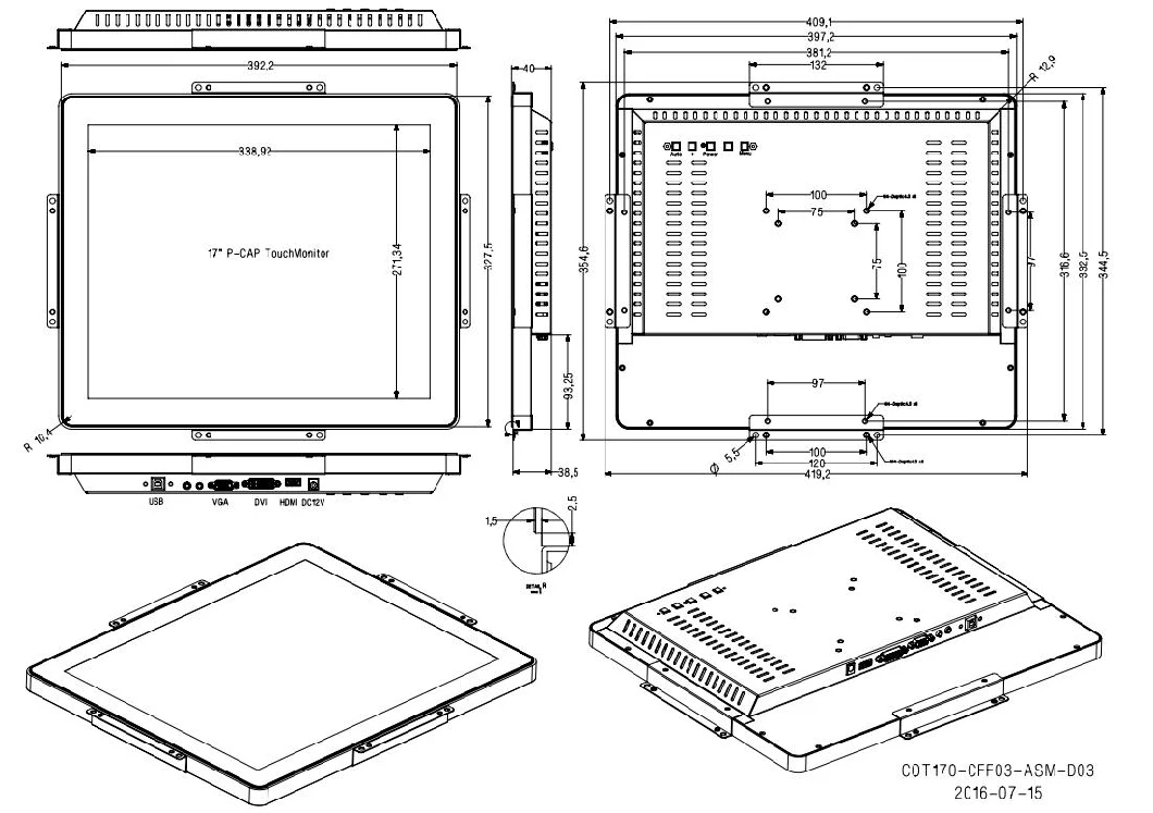 Good Quality 17 Inch LCD Display LED Computer Monitor Office Student Gaming Computer Monitor