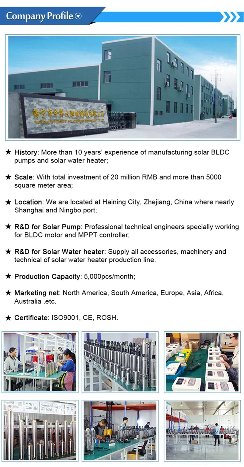 1200W Solar Power Pump Systems for Pool Swimming Pool Circulation Pump Variable Speed Solar Pool Pump in Thailand