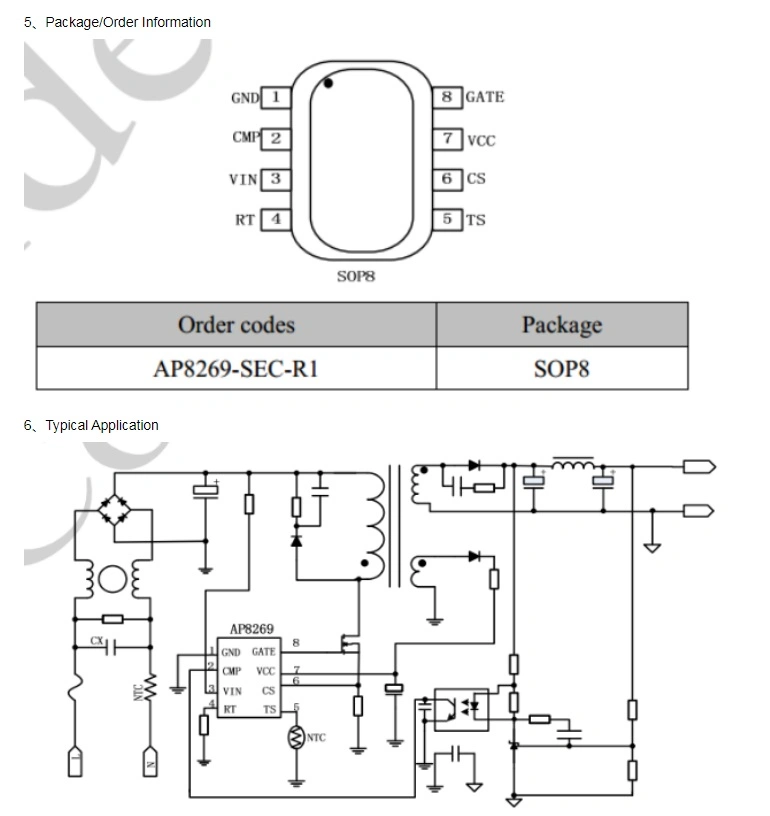 Electronic component AP8269 Current Mode PWM Controller IC