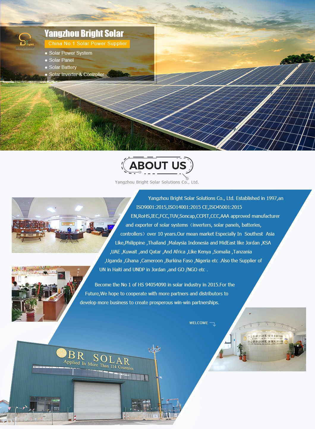 Customized Solar Power System for Home Using with Lithium Battery 10 Years Warranty