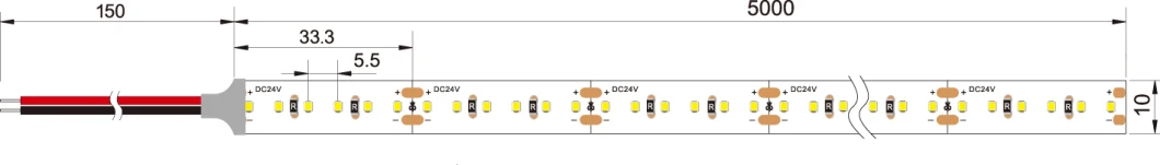 High CRI90 180LEDs/M 14.4W/M 2216 LED Strip TV Backlight Bar