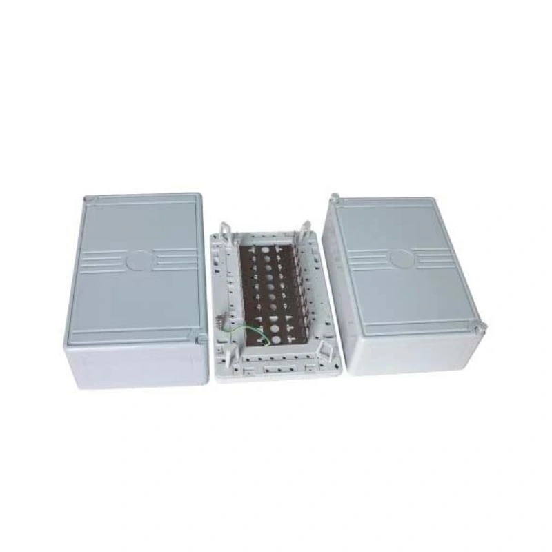 100 Pairs UK Type Telecom Distribution Box Indoor Telephone Cable Terminal Box with Bmf for 10 Pairs Krone Connection Modeule and Disconnection Module