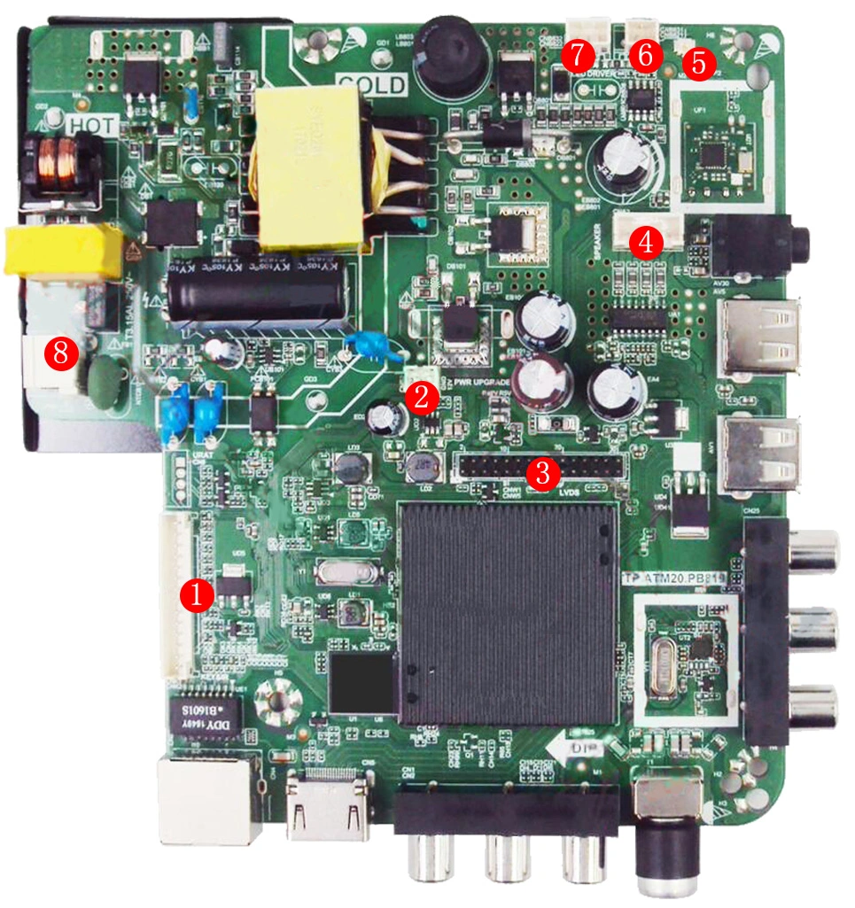 32-42inch FHD Smart LCD / LED TV Main Board (ZSY-TP. ATM20. PB819)