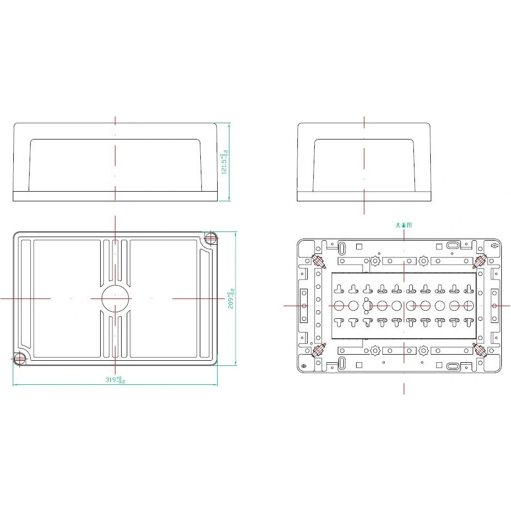 100 Pairs UK Type Telecom Distribution Box Indoor Telephone Cable Terminal Box with Bmf for 10 Pairs Krone Connection Modeule and Disconnection Module