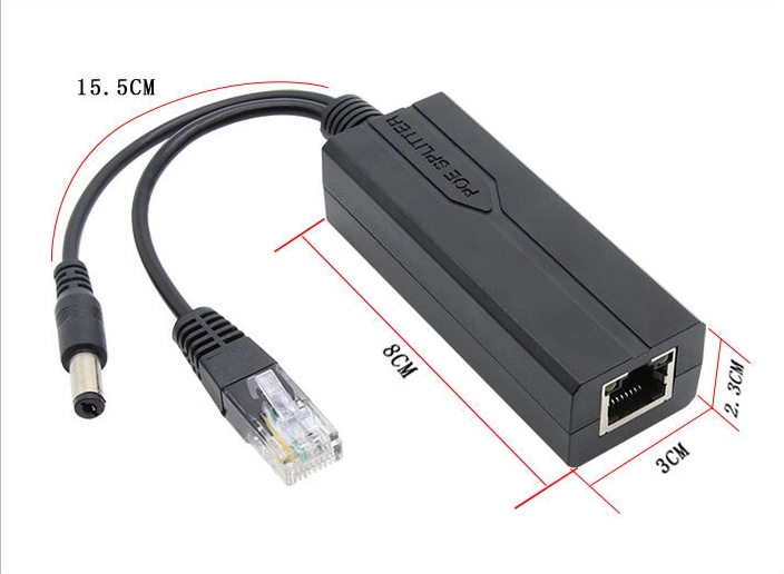 Standard High Power Isolation Poe Splitter Power Module 48V to 12V for CCTV IP Cameras